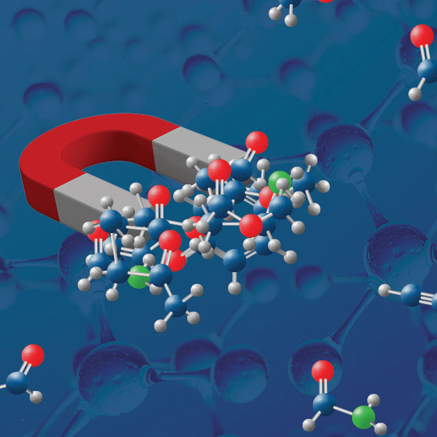 magnet attracting oil molecules